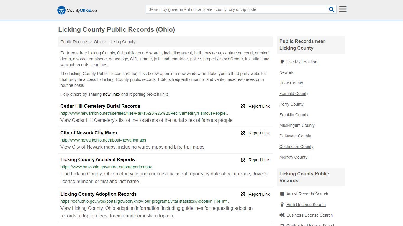 Public Records - Licking County, OH (Business, Criminal ...